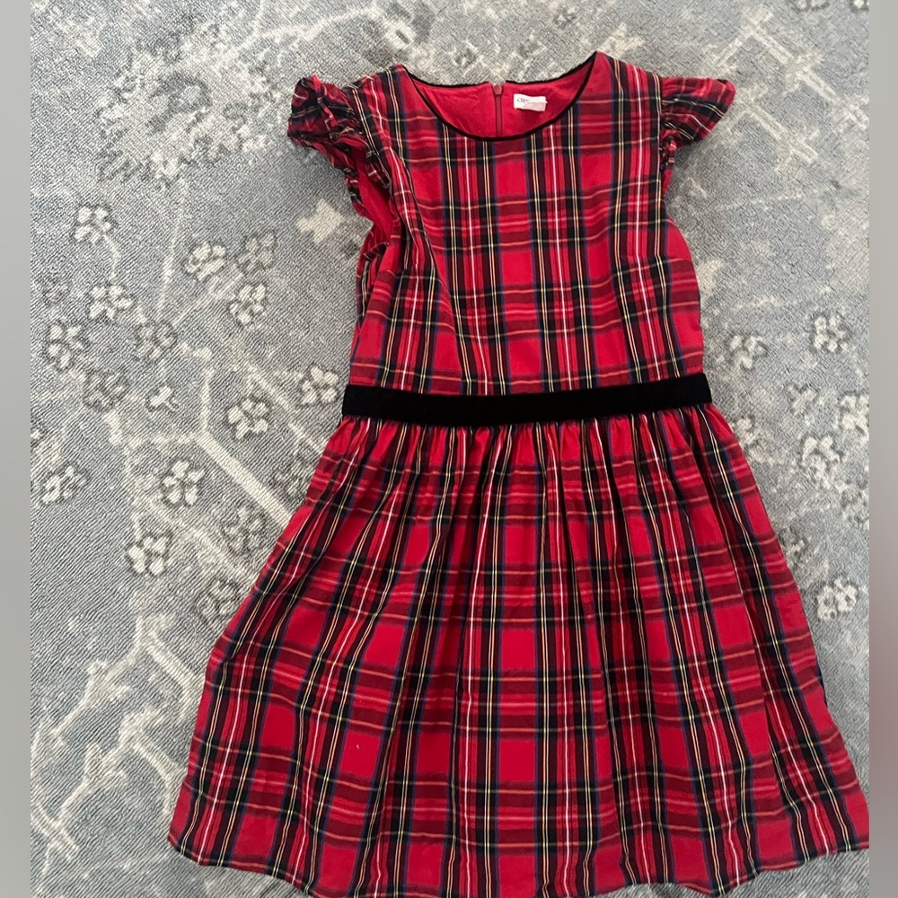 Crewcuts Red Plaid Kids Dress